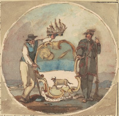 Undersøgelse til "The Great Seal of the State of Delaware" af Thomas Sully