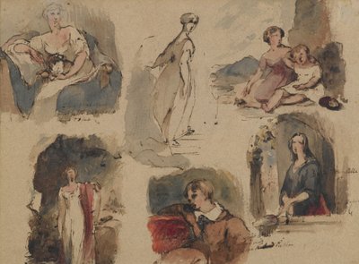 [Uden titel] (Six Figure Studies), ca. 1830