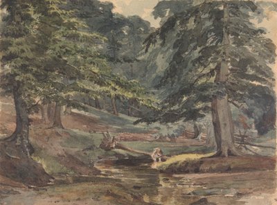 Skovklædt flodscene af Thomas Sully