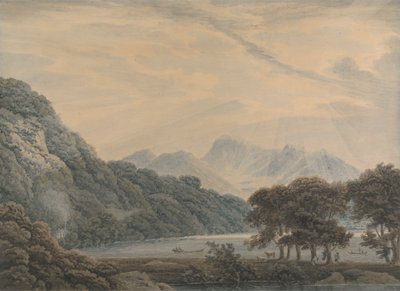 Lederen af Ullswater, med Lodge of Patterdale til venstre af Thomas Sunderland