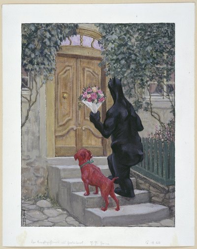 Der Simplicissimus als Gratultant af Thomas Theodor Heine