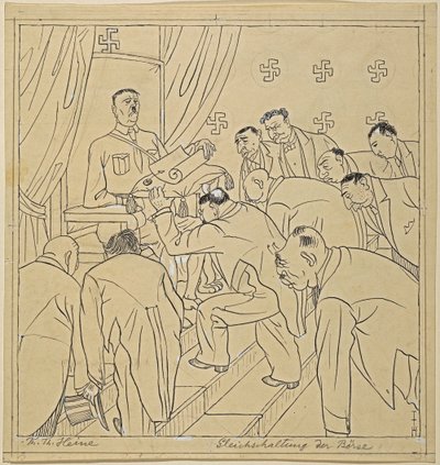 justering af børsen; Simplicissimus XXXV/36, 1930 af Thomas Theodor Heine
