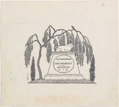Mopsgrab af Thomas Theodor Heine