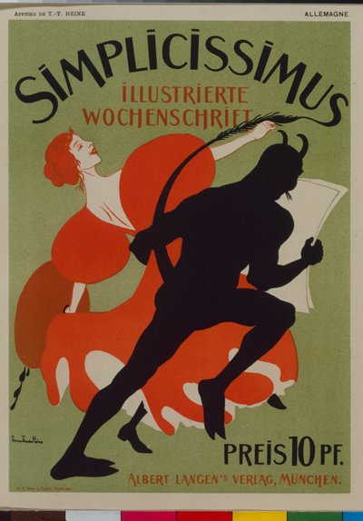 Simplicissimus reklameplakat af Thomas Theodor Heine