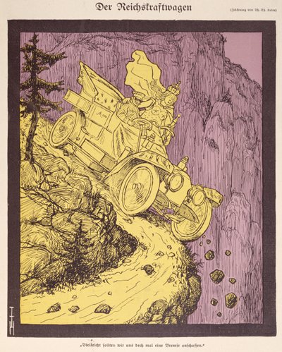 The Car of the German Empire drevet af Wilhelm II (1859-1941) illustration fra forsiden af 