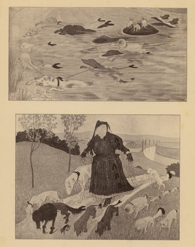 Træt af livet II (farvelitografi) af Thomas Theodor Heine