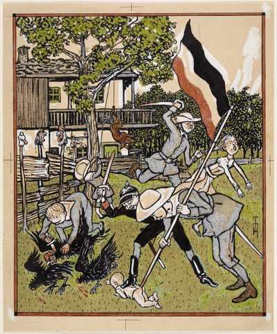 Som de gamle sang; Simplicissimus V/22 af Thomas Theodor Heine