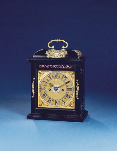 Queen Anne monteret slående beslagsur med pull quarter repeat, nr. 376, ca. 1705 (ibenholt og forgyldt messing) (se også 867499-500) af Thomas Tompion