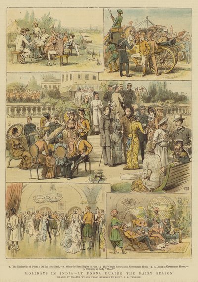 Ferier i Indien, ved Poona i regntiden (chromolitho) af Thomas Walter Wilson
