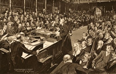 Lords and Commons, der modtog Hans Majestæts foreløbige erklæring, fra 