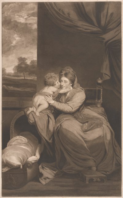 Elizabeth Lady Melbourne med sin søn, den ærede. Peniston lam af Thomas Watson