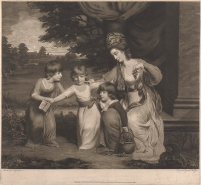 Lady Rushout og hendes børn af Thomas Watson