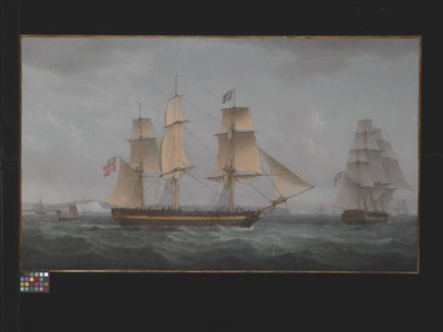 Off The Dover Coast (olie på lærred) af Thomas Whitcombe