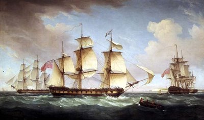 Seascape af Thomas Whitcombe