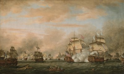 Slaget ved Saintes, 9-12 april 1782 af Thomas Whitcombe