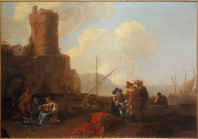 Havn med ødelagt tårn af Thomas Wijck