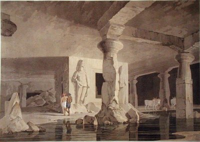 En del af Elephantas tempel, plade VIII fra 