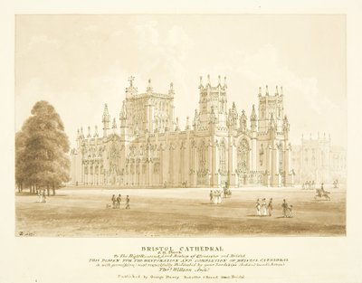 Design til restaurering og færdiggørelse af Bristol Cathedral af Thomas Willson