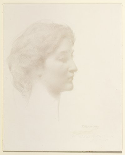 Hoved af en pige af Thomas Wilmer Dewing