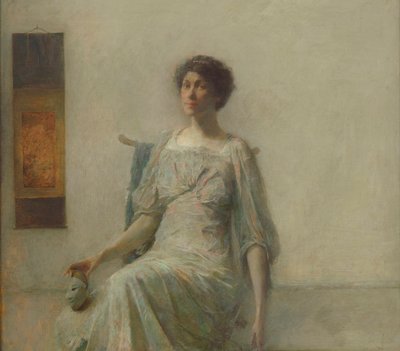 Dame med maske, 1911 af Thomas Wilmer Dewing