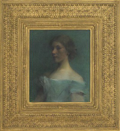 Portræt i blåt, 1898 af Thomas Wilmer Dewing
