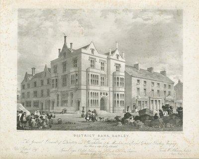 Hanley - District Bank: litografi, nd [?1833] (tryk) af Thomas Witlam Atkinson
