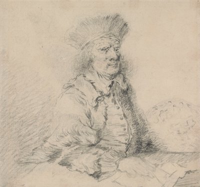 Rembrandt i pelshue af Thomas Worlidge