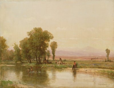 Lejr ved Platte-floden, 1865 af Thomas Worthington Whittredge