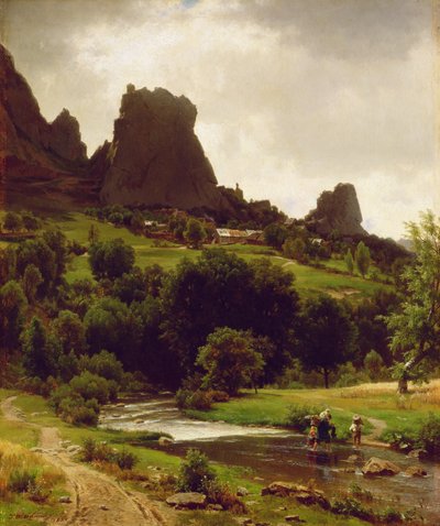 Summer Pastorale (Udsigt over Kallenfels) 1853 (olie på lærred) af Thomas Worthington Whittredge
