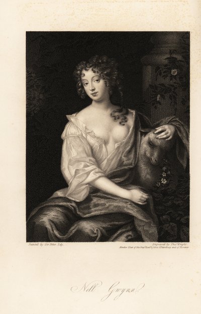 Nell Gwyn, Restoration-skuespillerinde, elsker af jarlen af Rochester, mangeårig elskerinde til kong Charles II af England af Thomas Wright