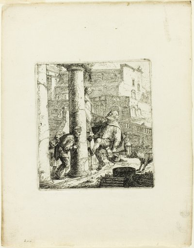 Den blinde tigger snydt af Lazarillo af Thomas Wyck