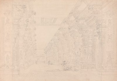 Tremal Naigs Choultry, Madura, juli 1792 (se også 195090) af Thomas und William Daniell
