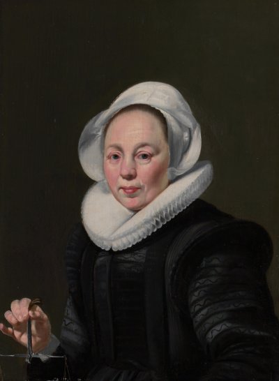 Portræt af en kvinde med balance, ca. 1625-26. af Thomas de Keyser
