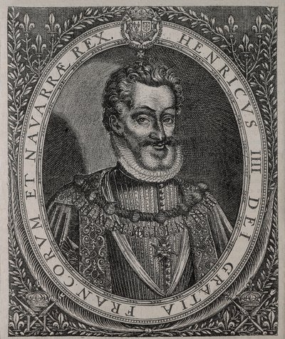 Portræt af Henri IV fra Frankrig og Navarre (1553-1610) Gravering af Tomas de Leu (16. århundrede) af Thomas de Leu