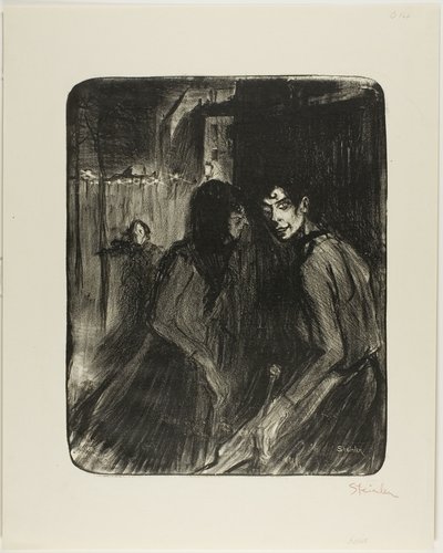 Argumenterende prostituerede af Théophile Alexandre Pierre Steinlen