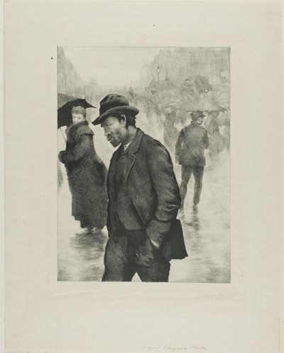 Regnvejrsdag, Paris af Théophile Alexandre Pierre Steinlen
