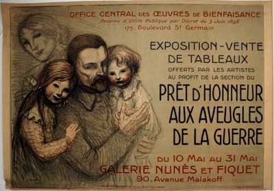 Klar til at ære de krigsblinde af Théophile Alexandre Pierre Steinlen