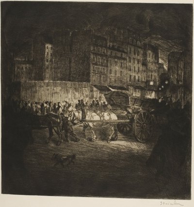 Skraldevognen af Théophile Alexandre Pierre Steinlen