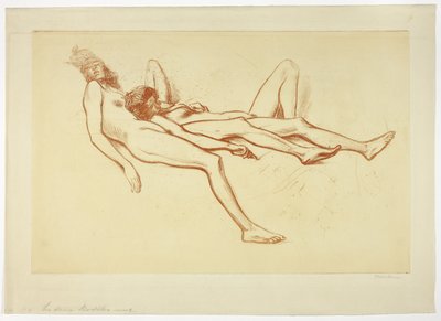 To nøgne modeller af Théophile Alexandre Pierre Steinlen