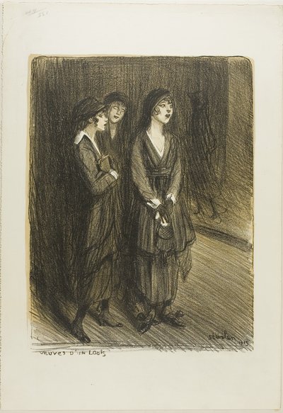 Enker efter en Louis, planche syv fra Actualités af Théophile Alexandre Pierre Steinlen