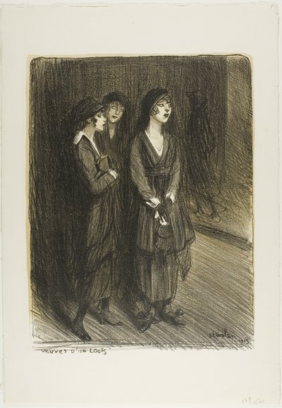 Enker efter en Louis, planche syv fra Actualités af Théophile Alexandre Pierre Steinlen
