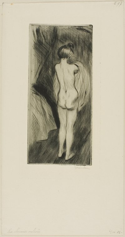 Kvinde, der står af Théophile Alexandre Pierre Steinlen