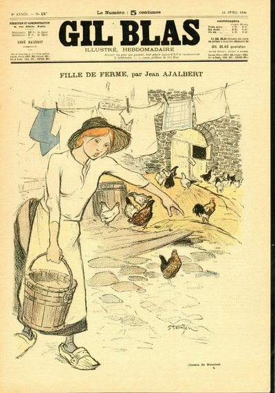 Cover af "" Gil Blas"" af Théophile Alexandre Steinlen