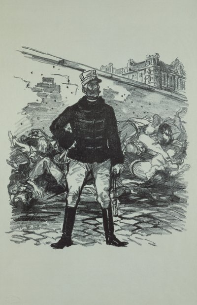 General Gaston Auguste (1830-1909) Marquis de Gallifet, i al hans herlighed af Théophile Alexandre Steinlen