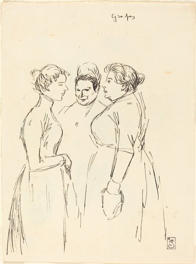 Sladderkvinder, slutningen af det 19.-begyndelsen af det 20. århundrede. af Théophile Alexandre Steinlen