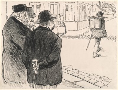 Han opfører sig som en maler, slutningen af det 19.-begyndelsen af det 20. århundrede. af Théophile Alexandre Steinlen