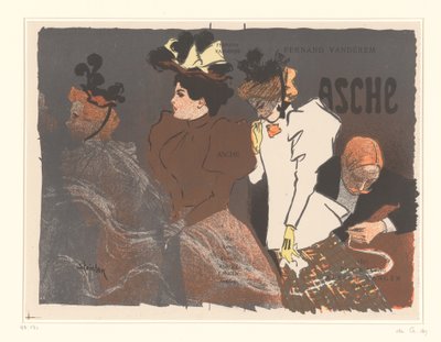Forsideillustration til Asche af Fernand Vandérem af Théophile Alexandre Steinlen