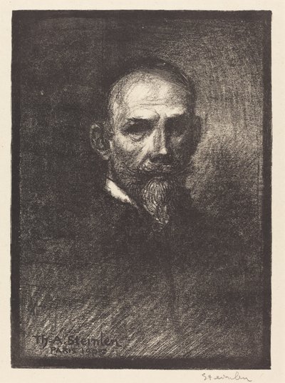 Selvportræt (Steinlen forfra, hovedet lige) af Théophile Alexandre Steinlen