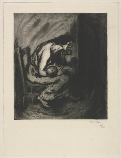 Det syge barn af Théophile Alexandre Steinlen