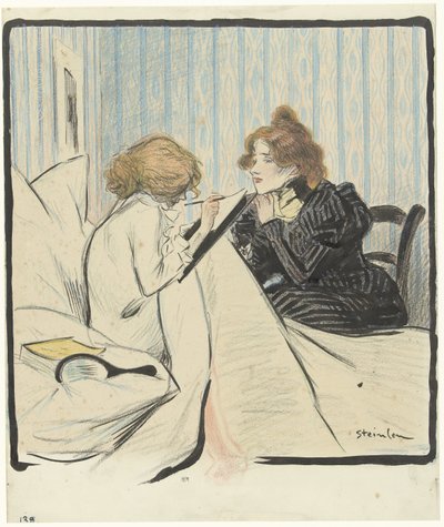 To kvinder i et soveværelse af Théophile Alexandre Steinlen